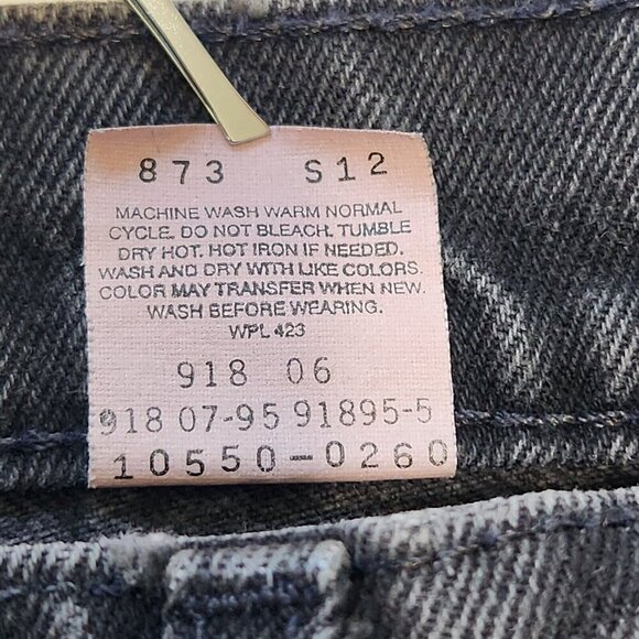 Levi's 550 Vintage 90s Relaxed Fit Jean Womens 9 Black High Rise Tapered 27x32 - Picture 5 of 13